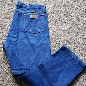 Wrangler Men's Dark Blue Bootcut Jeans